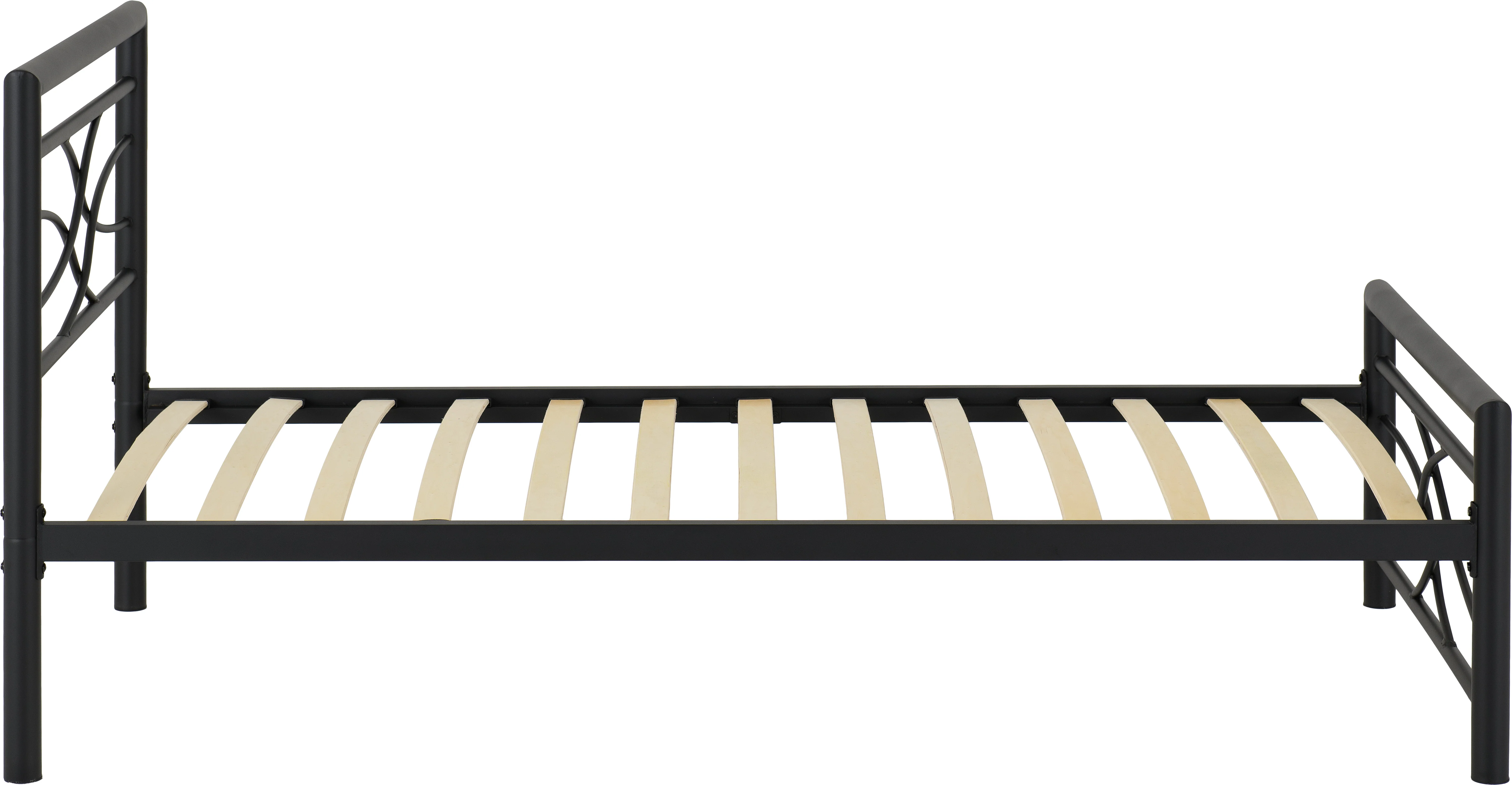 KELLY 3' SINGLE BED - BLACK - Image 4