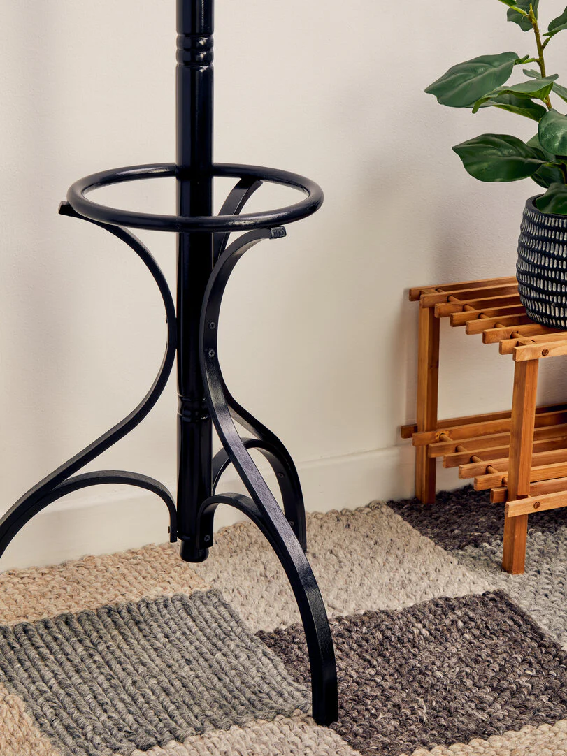 Kennedy Black Finish Floor Standing Coat Stand - Image 4