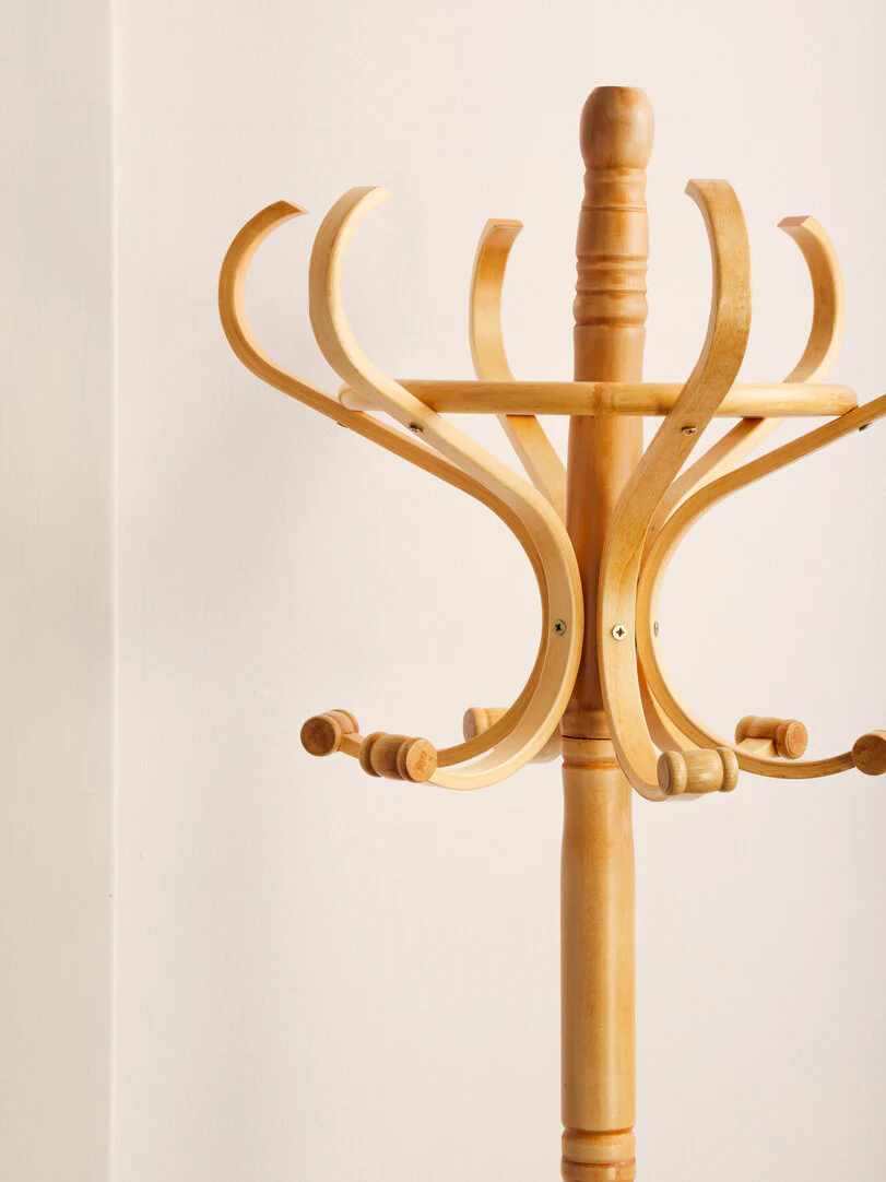 Kennedy Oak Finish Floor Standing Coat Stand - Image 6