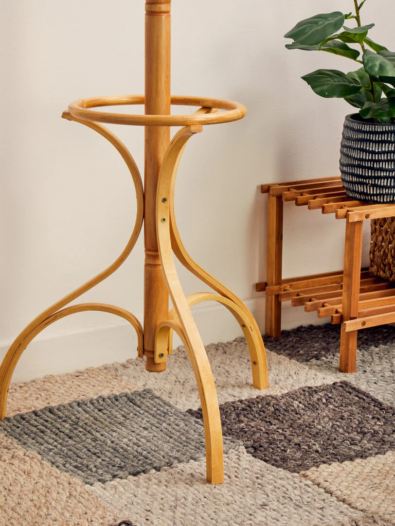 Kennedy Oak Finish Floor Standing Coat Stand - Image 7