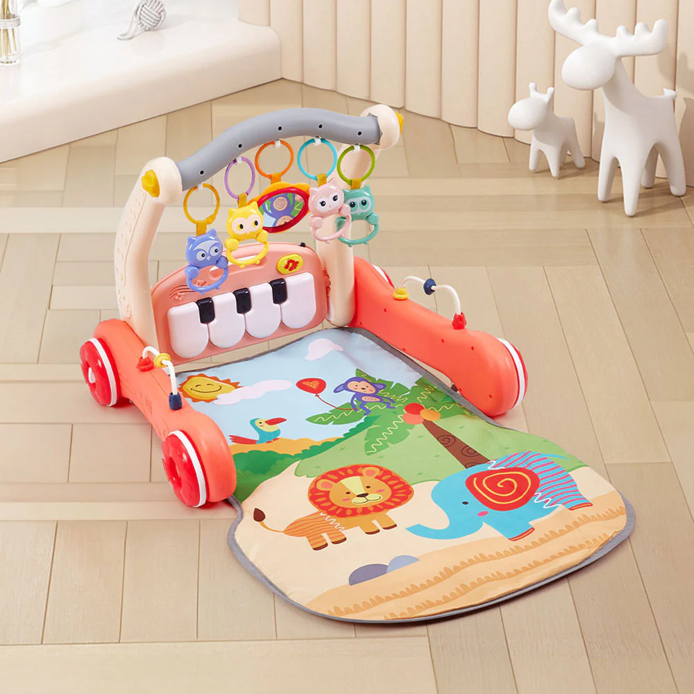 Kidkid 2-in-1 Baby Walker and Musical Play Mat