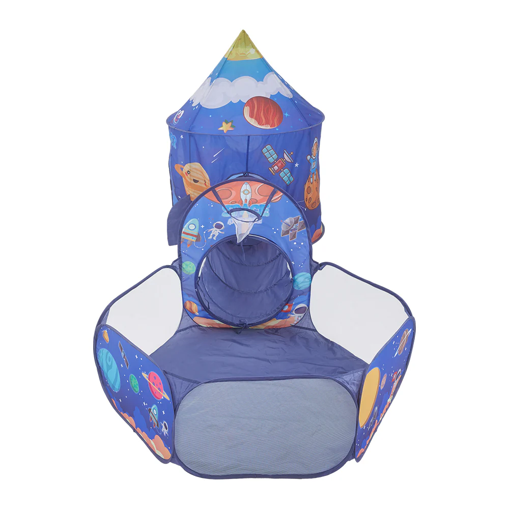 Kidkid 3 In 1 Aerospace Theme Play Tent With Play Tunnel, Ball Pit - Image 5