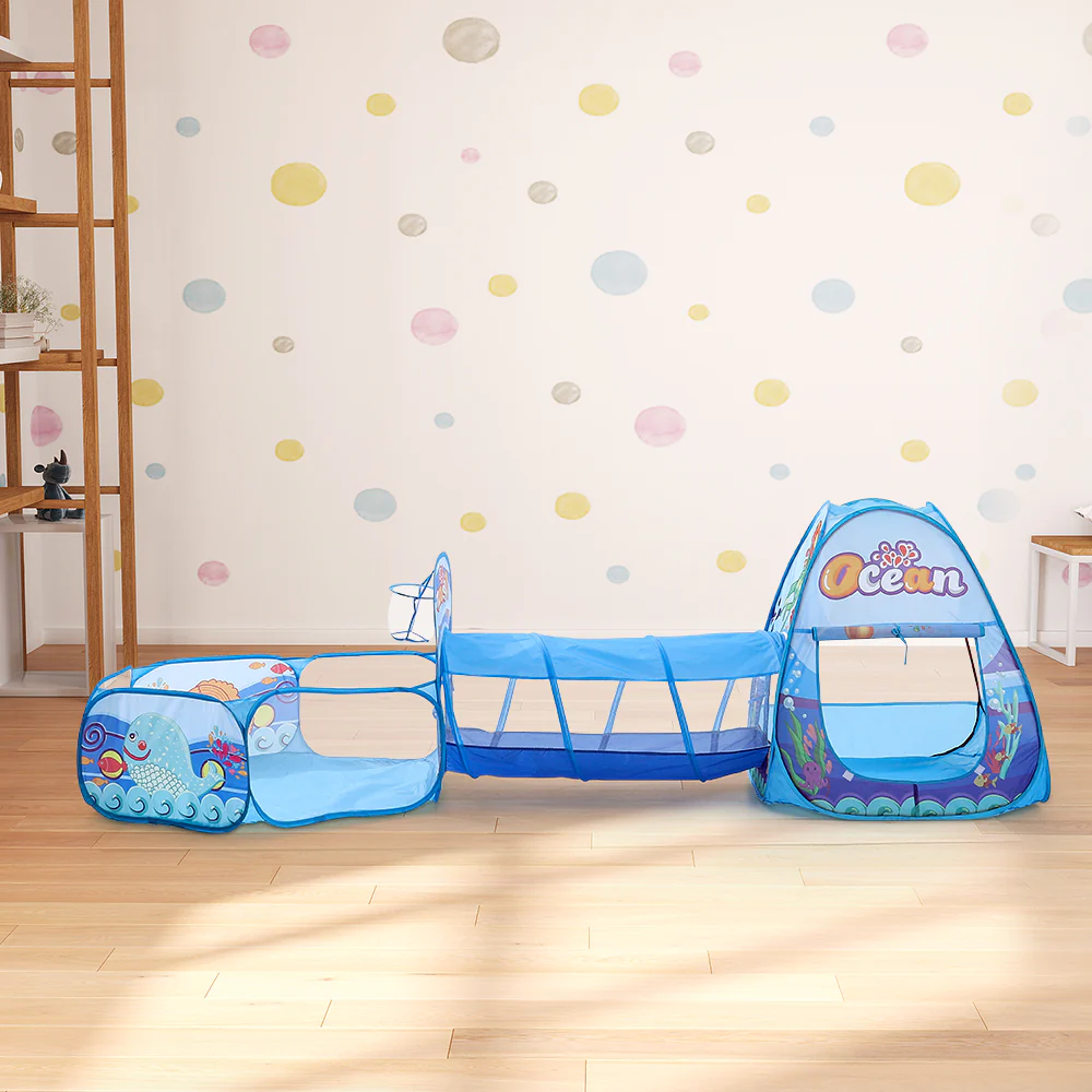 Kidkid 3-in-1 Kids Pop-Up Play Tent Set With Tunnel Playhouse - Image 2