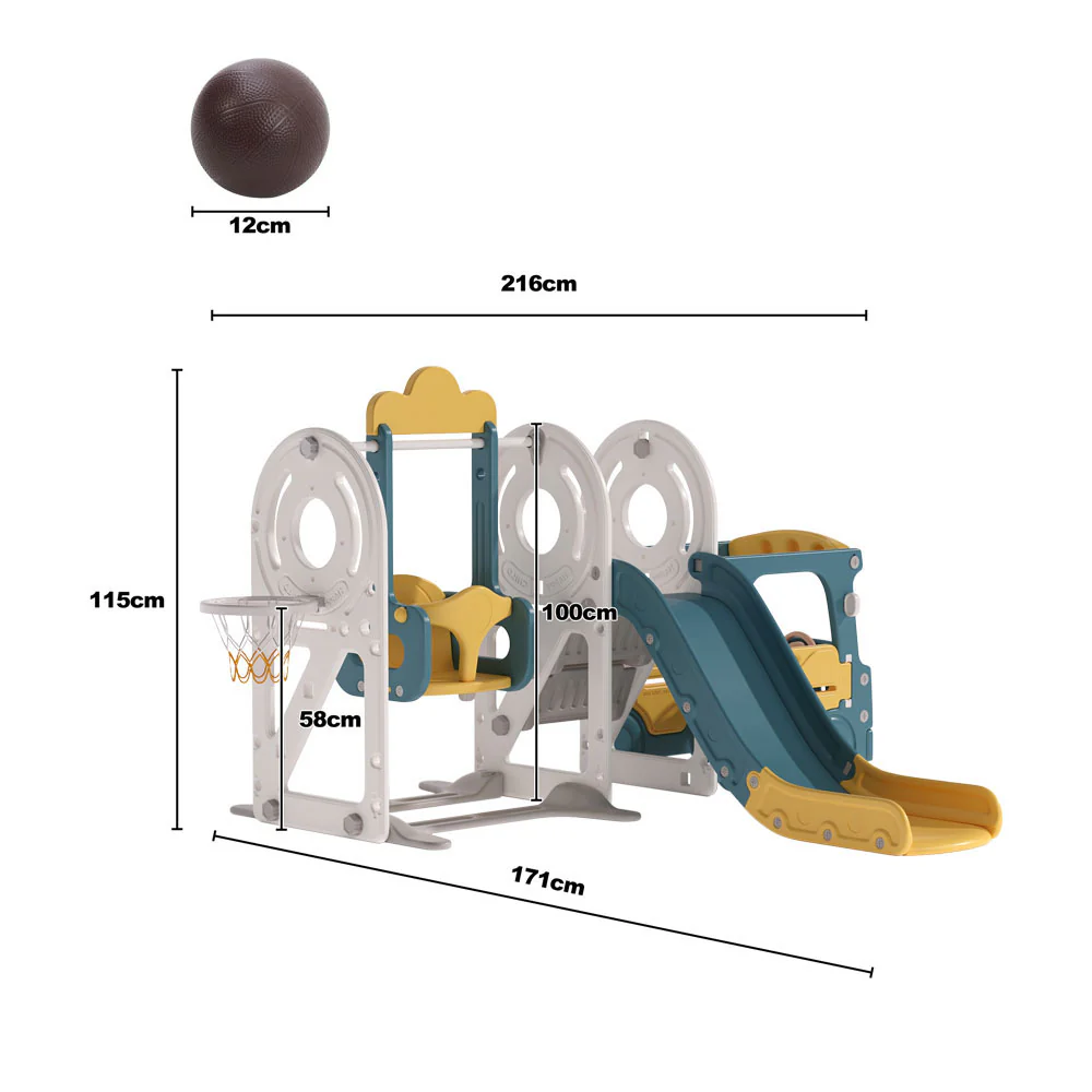 Kidkid 3-in-1 Kids Toddler Swing And Slide Set Climber Playset - Image 18