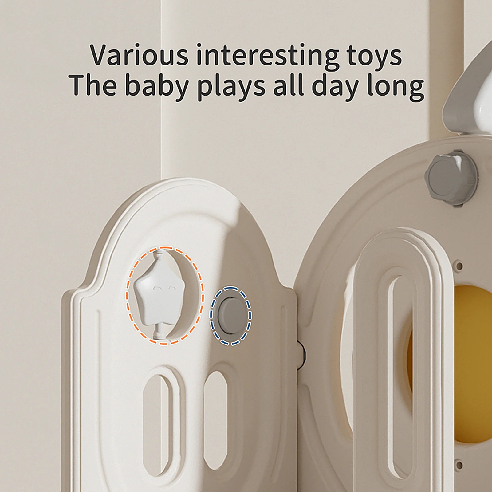 Kidkid 3 in 1 Toddler Slide and Swing Playset with Basketball Hoop - Image 3
