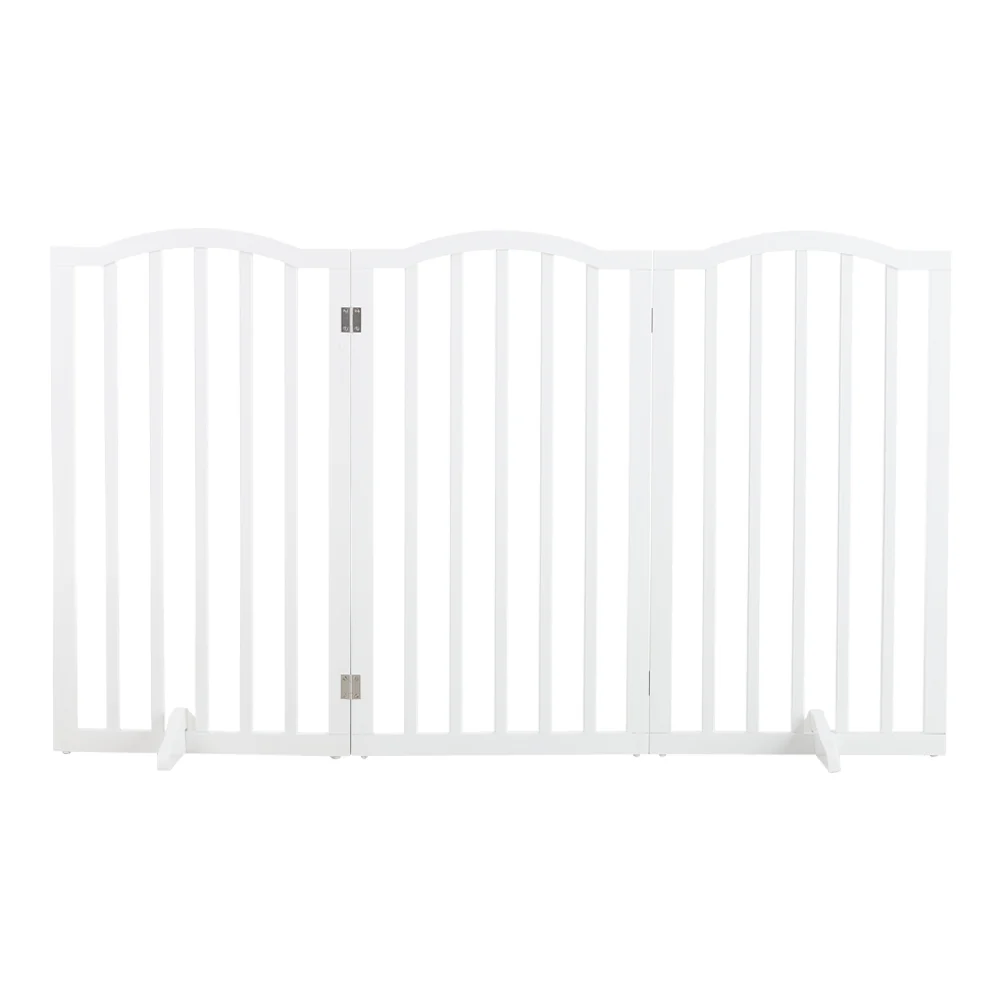 Kidkid 3 Panel Wooden Foldable Freestanding Pet Gate - Image 3