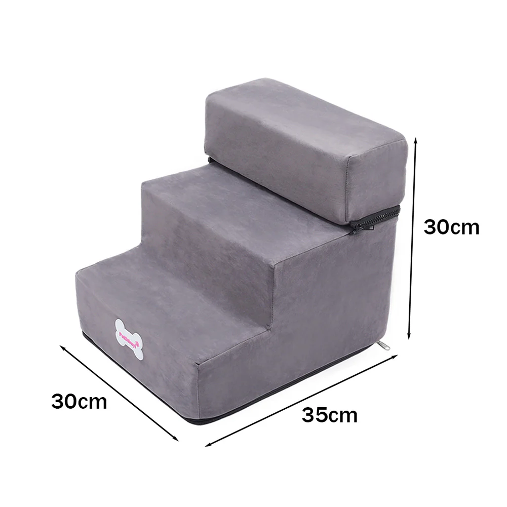 KidKid 3-step Upholstered Pet Stairs Climbing Ladder - Image 10