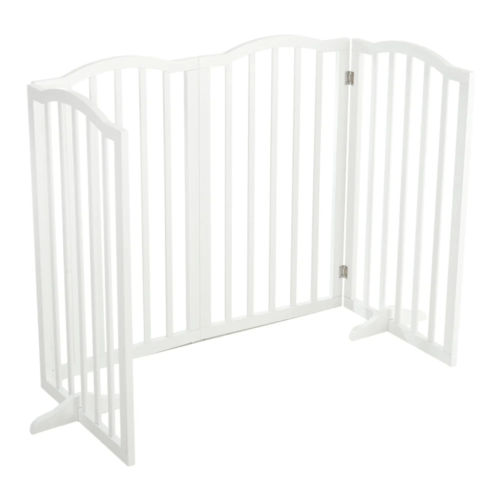 4 Panel Wooden Foldable Safety Gate With Stable Feet - Image 6