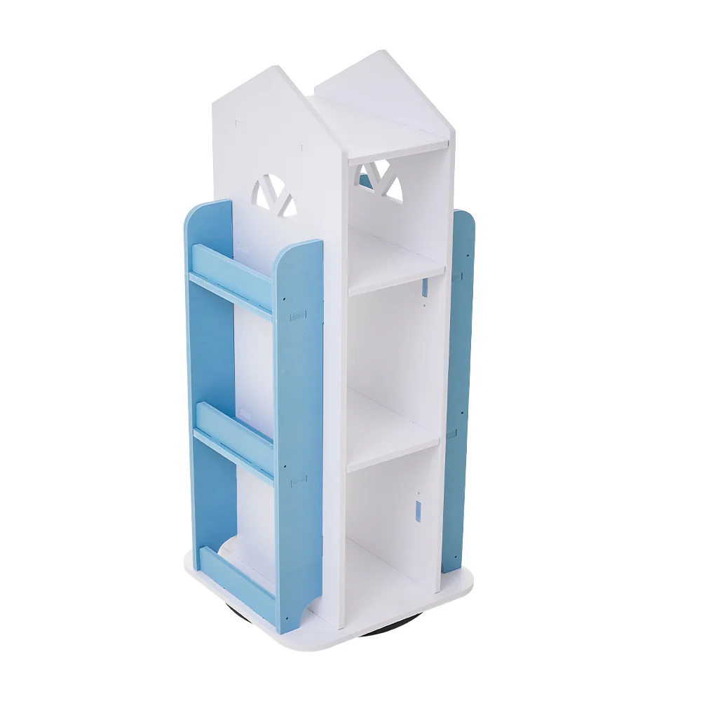 Kidkid 4-Tier Castle Shaped Rotating Kids Bookshelf