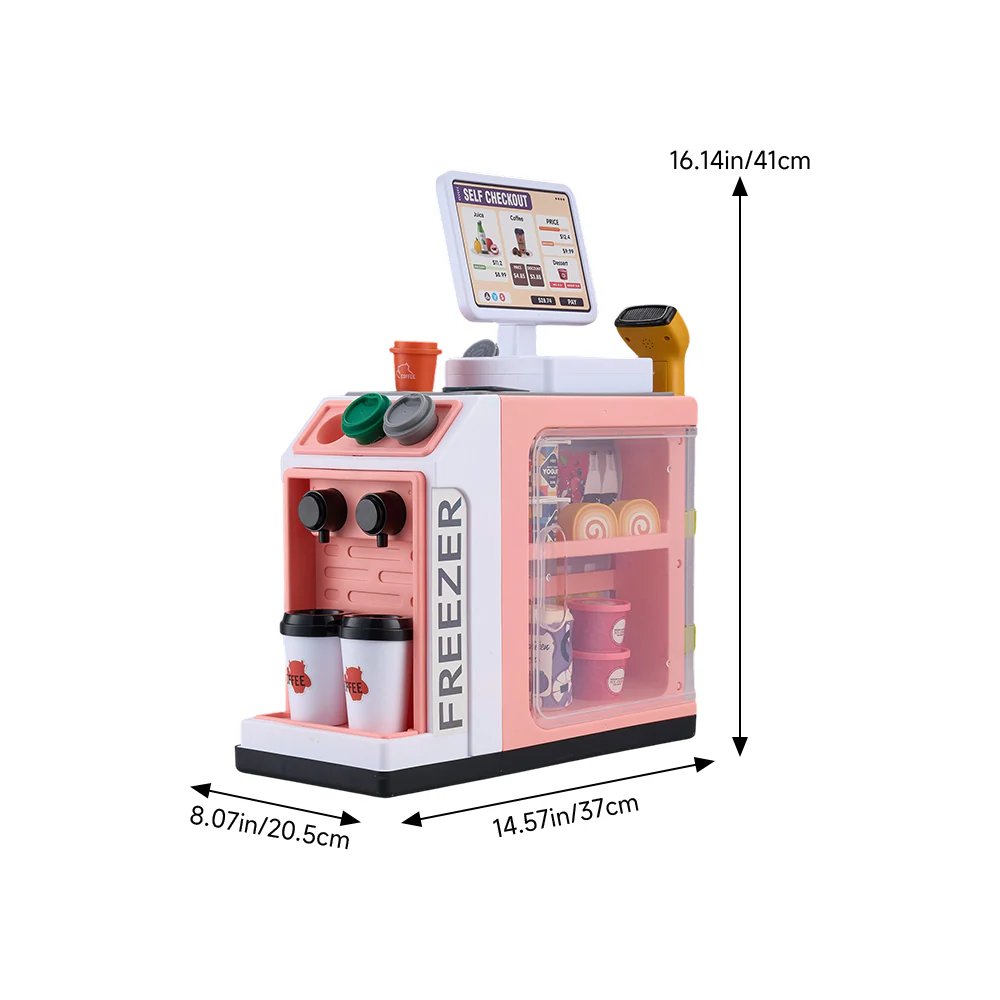 Kidkid 46PCS Kids Mini Supermarket Playset With Cash Register Scanner - Image 3