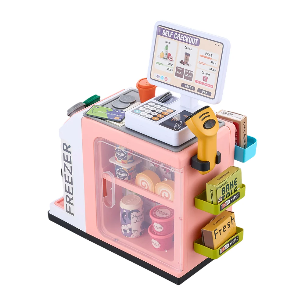 Kidkid 46PCS Kids Mini Supermarket Playset With Cash Register Scanner - Image 5