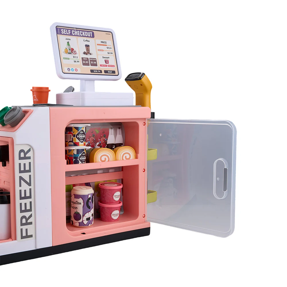 Kidkid 46PCS Kids Mini Supermarket Playset With Cash Register Scanner - Image 8