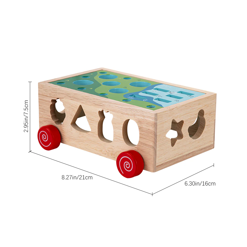 Kidkid 7 in 1 Wooden Shape Sorting Toy Set for Toddlers - Image 8