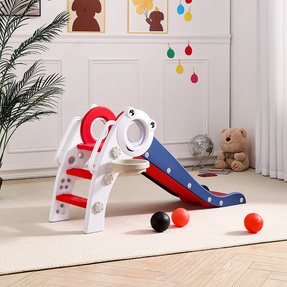 Kidkid Blue And Red Foldable Plastic Slide For Kids - Image 2