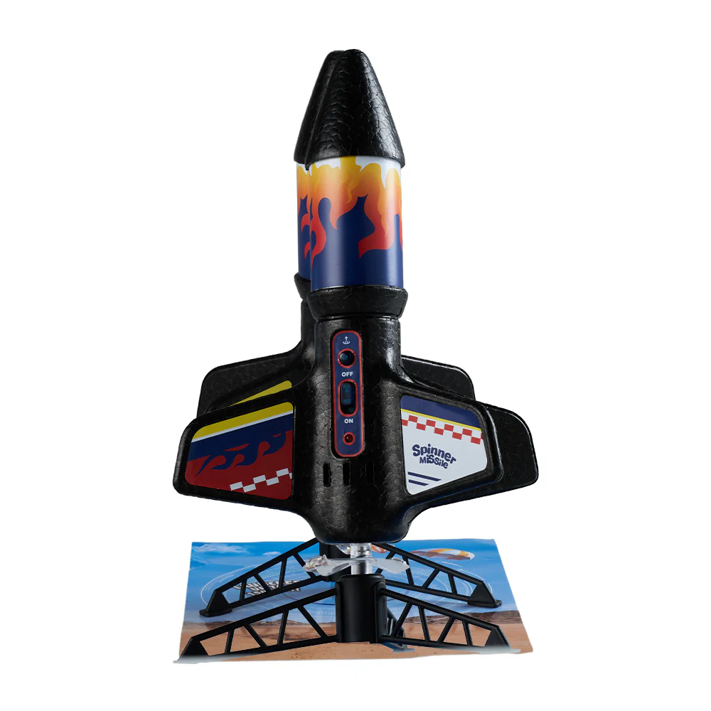 Kidkid Electric Spinner Rocket Launcher Toy With Parachute For Kids - Image 2