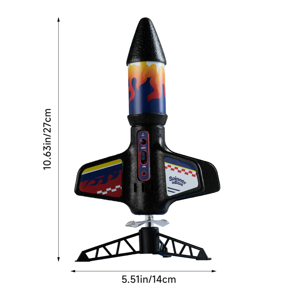 Kidkid Electric Spinner Rocket Launcher Toy With Parachute For Kids - Image 7