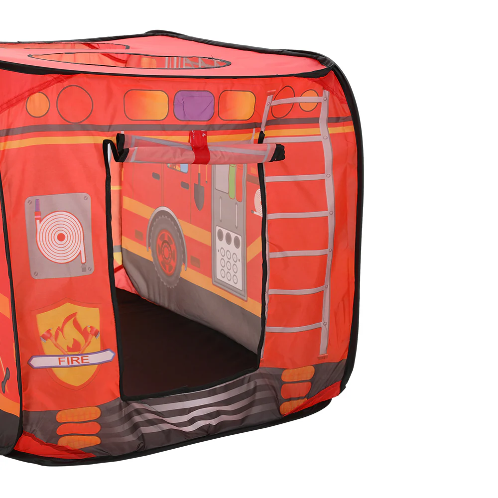 Kidkid Fire Engine-Themed Play Tent with 2 Top Openings - Image 4