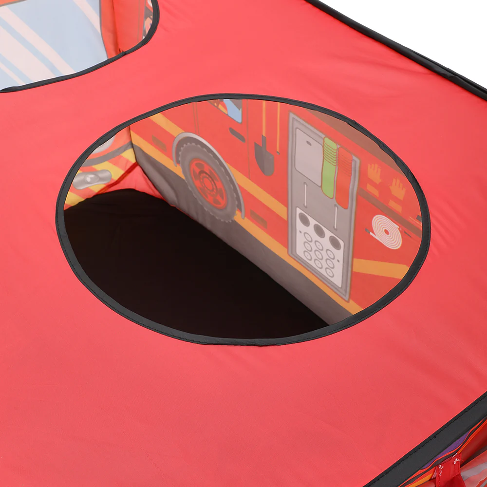 Kidkid Fire Engine-Themed Play Tent with 2 Top Openings - Image 5