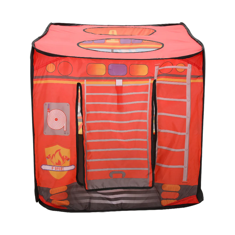 Kidkid Fire Engine-Themed Play Tent with 2 Top Openings - Image 6