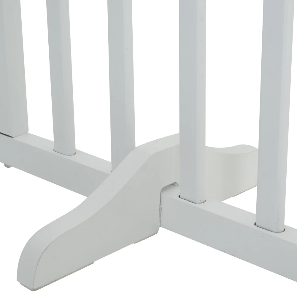 Freestanding Wooden Pet Gate With Three Foldable Panels - Image 3