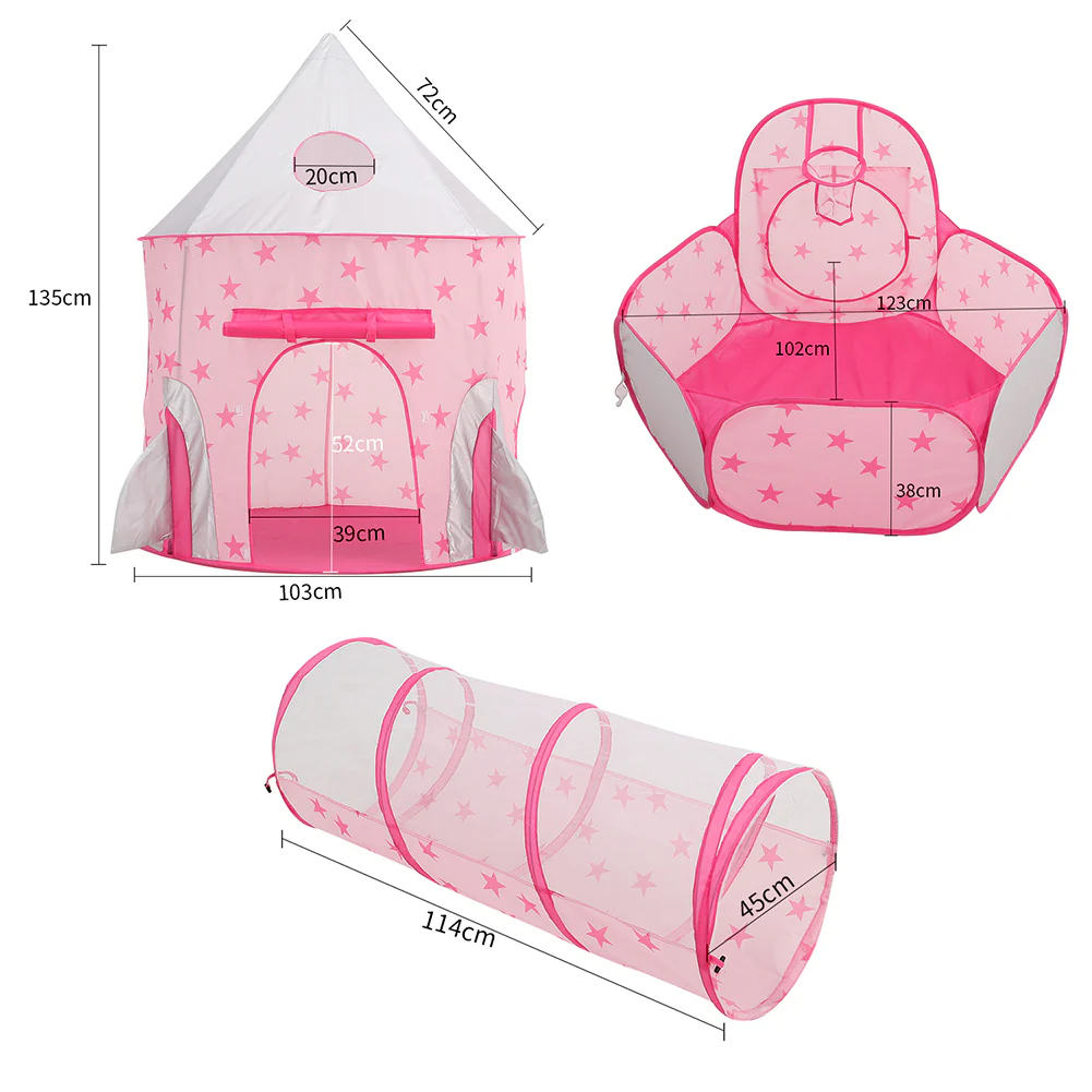 Kidkid Kids Pop-up Play Tent, Tunnel And Ball Pit Set - Image 8