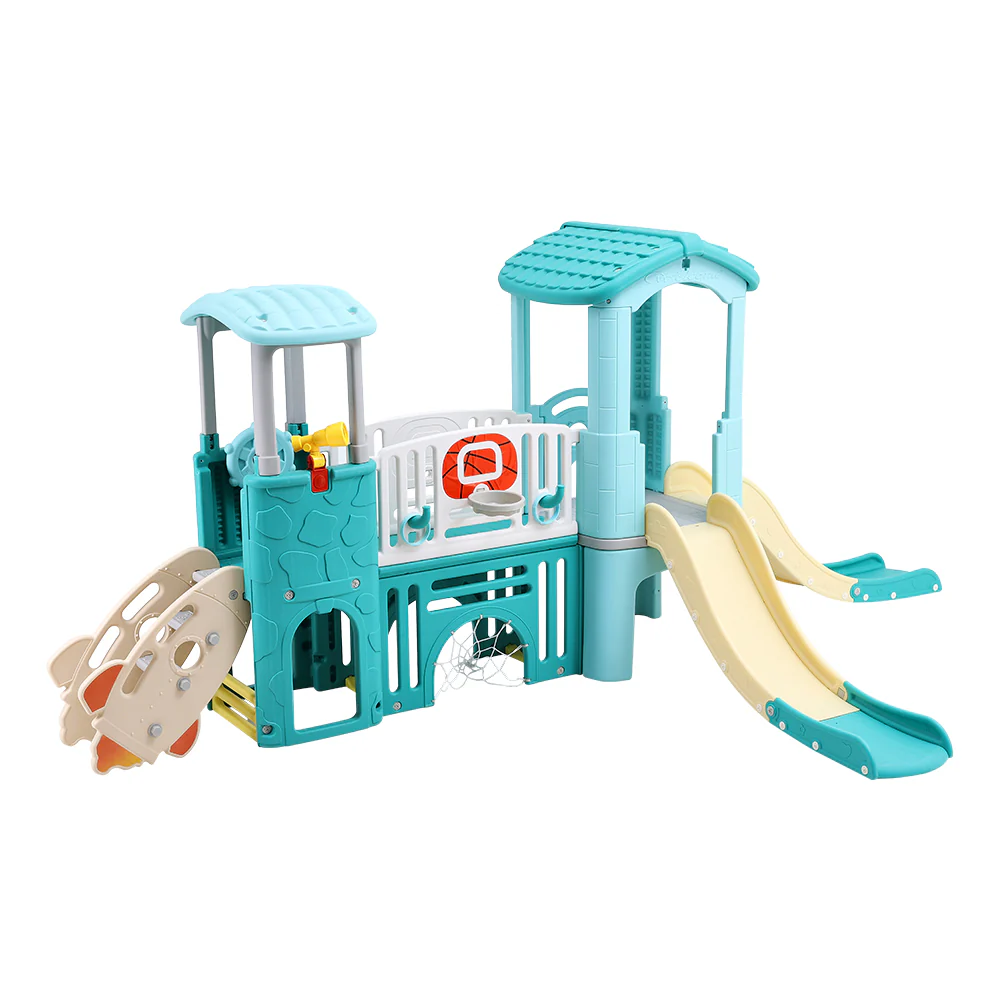 Kidkid Kids Slide and Climber Playset with Balls and Ring Toss - Image 7