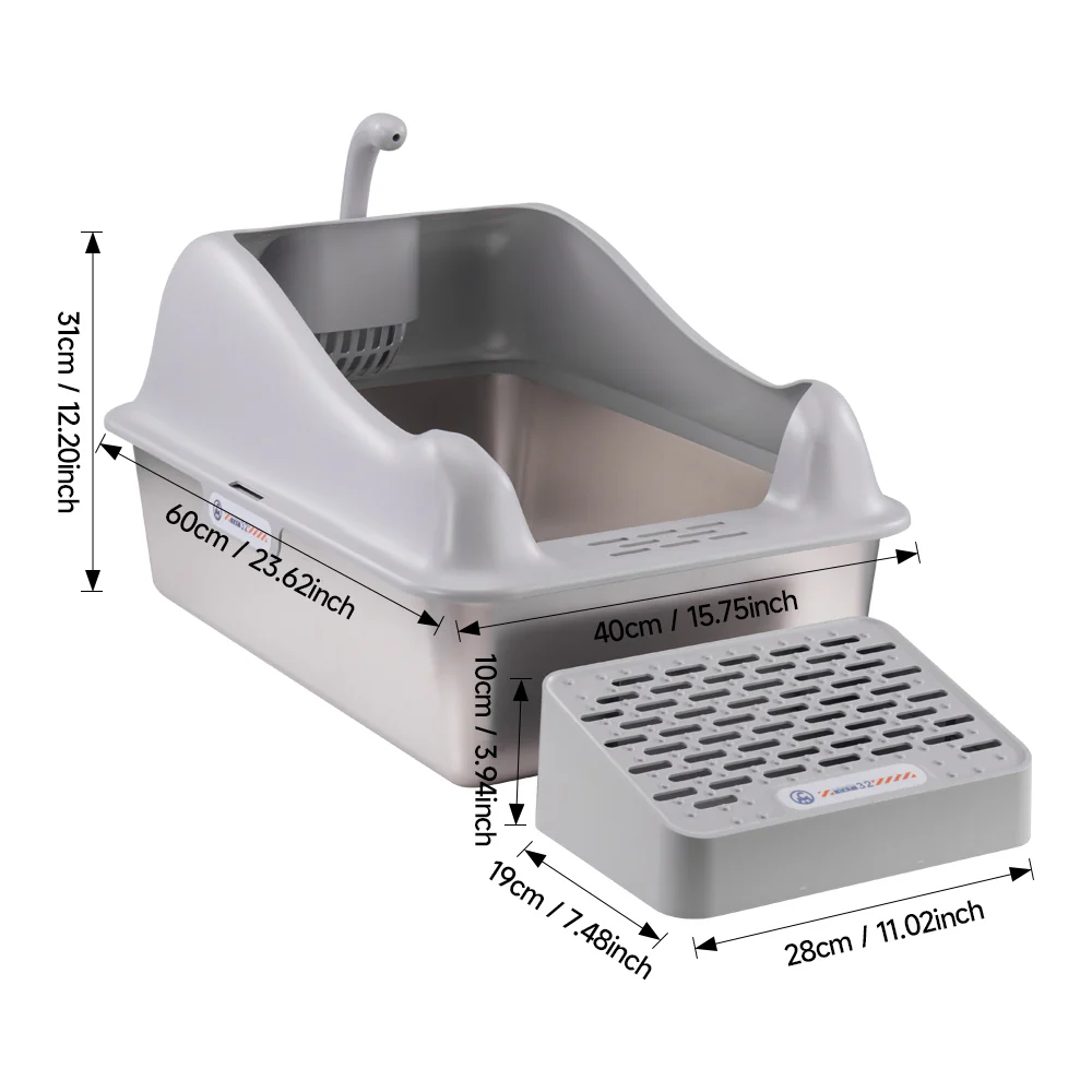 KidKid Large Stainless Steel Cat Litter Box - Image 7