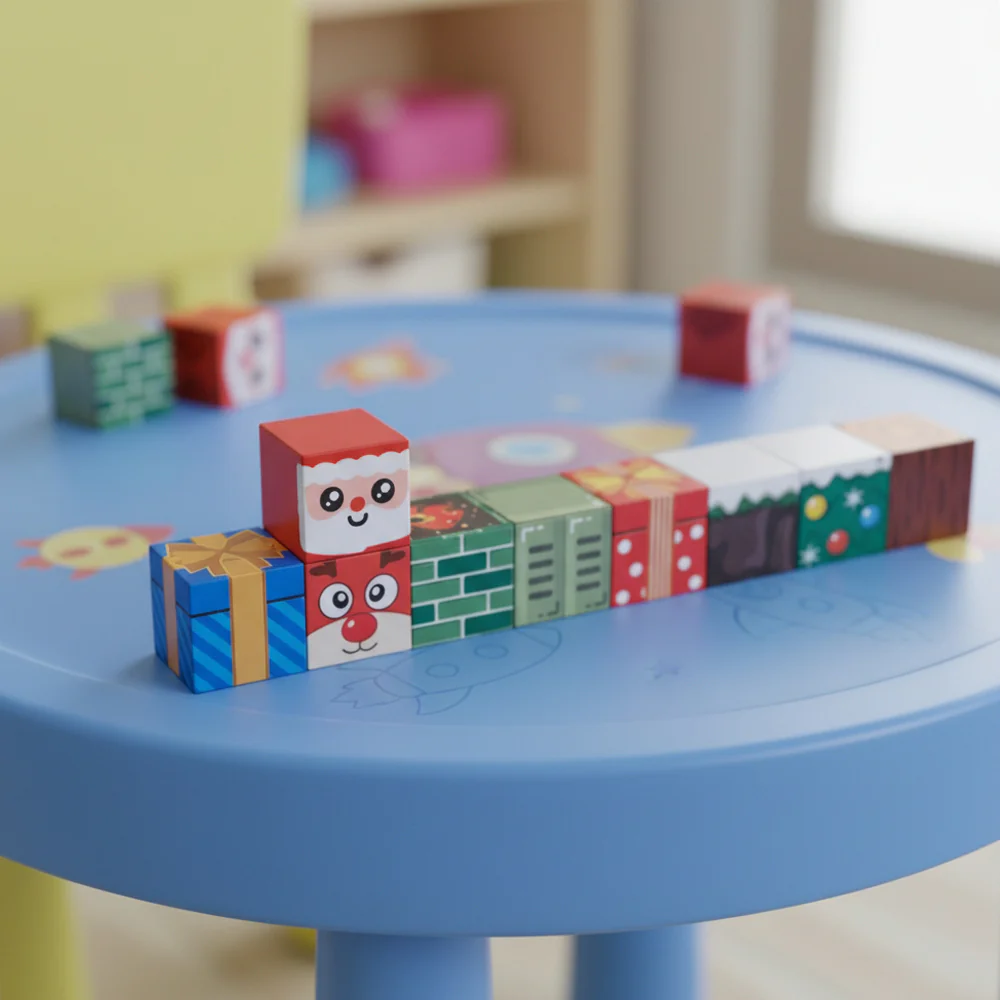 Kidkid Merry Christmas Theme Children Magnetic Building Blocks Toy Set - Image 3
