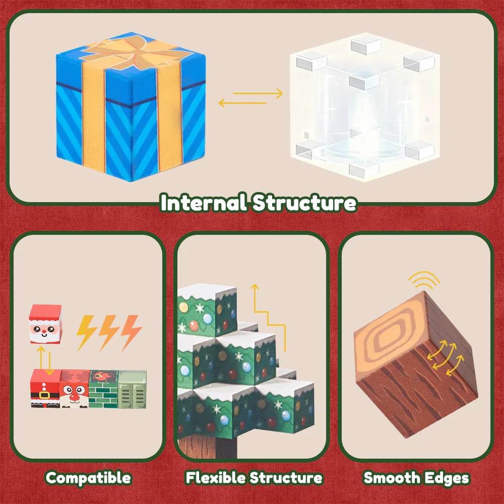 Kidkid Merry Christmas Theme Children Magnetic Building Blocks Toy Set - Image 8