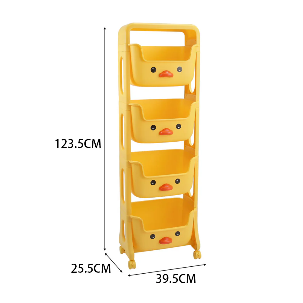 Kidkid Mobile 4-Tier Kids Toy Storage Rack - Image 5