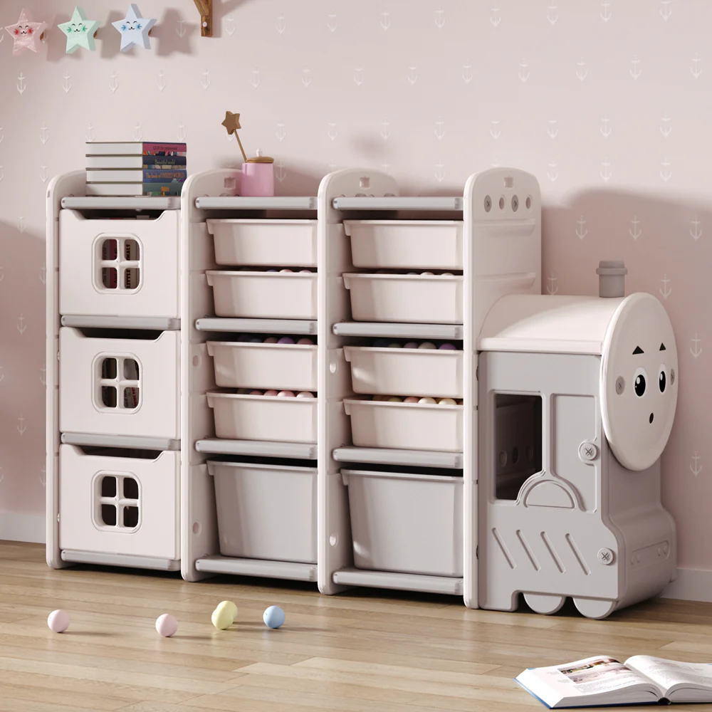 Kidkid Multi-Tier Toy Storage Unit With Pull-Out Drawers