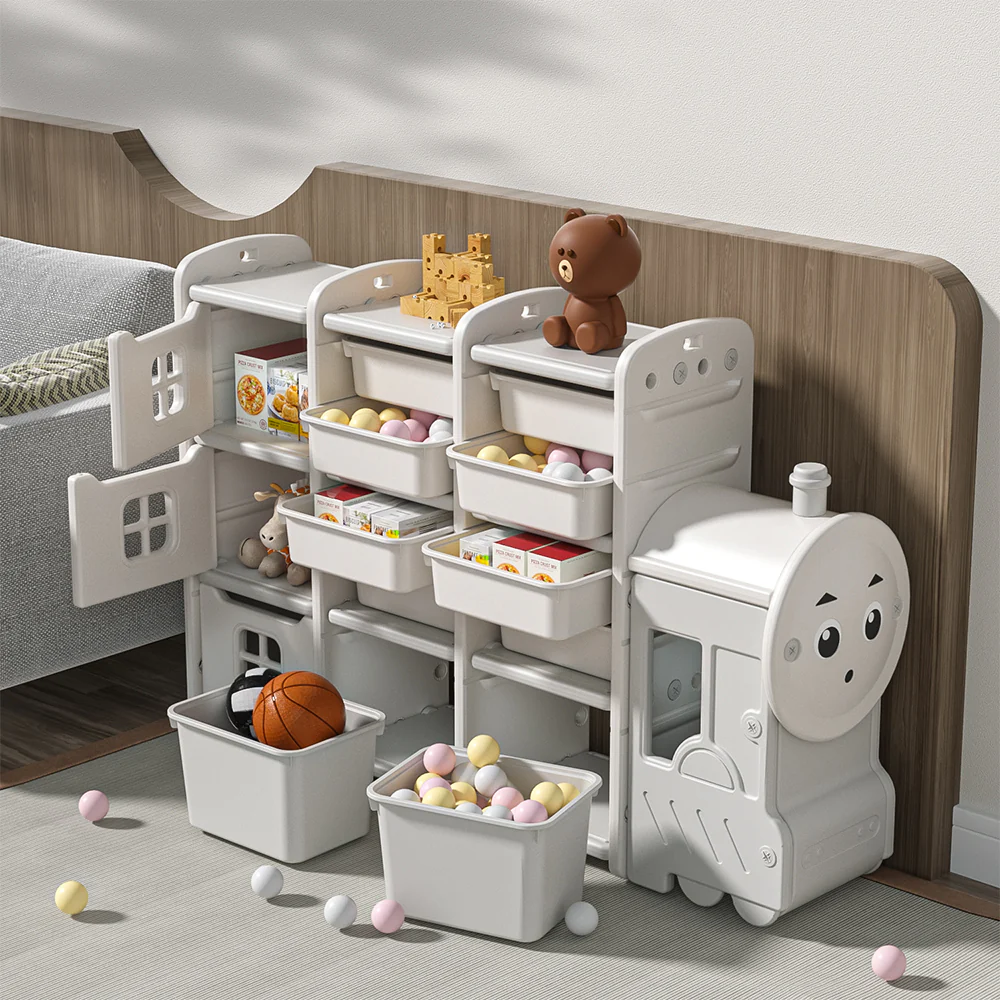 Kidkid Multi-Tier Toy Storage Unit With Pull-Out Drawers - Image 2