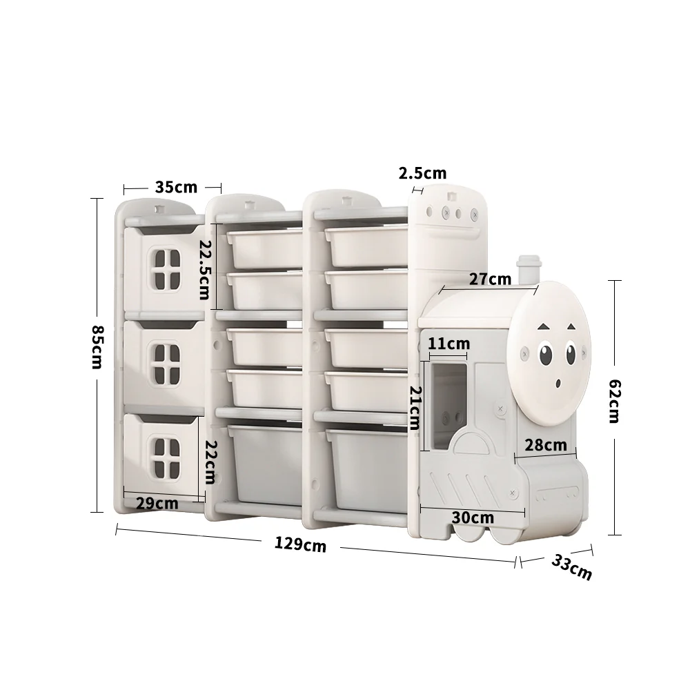 Kidkid Multi-Tier Toy Storage Unit With Pull-Out Drawers - Image 3