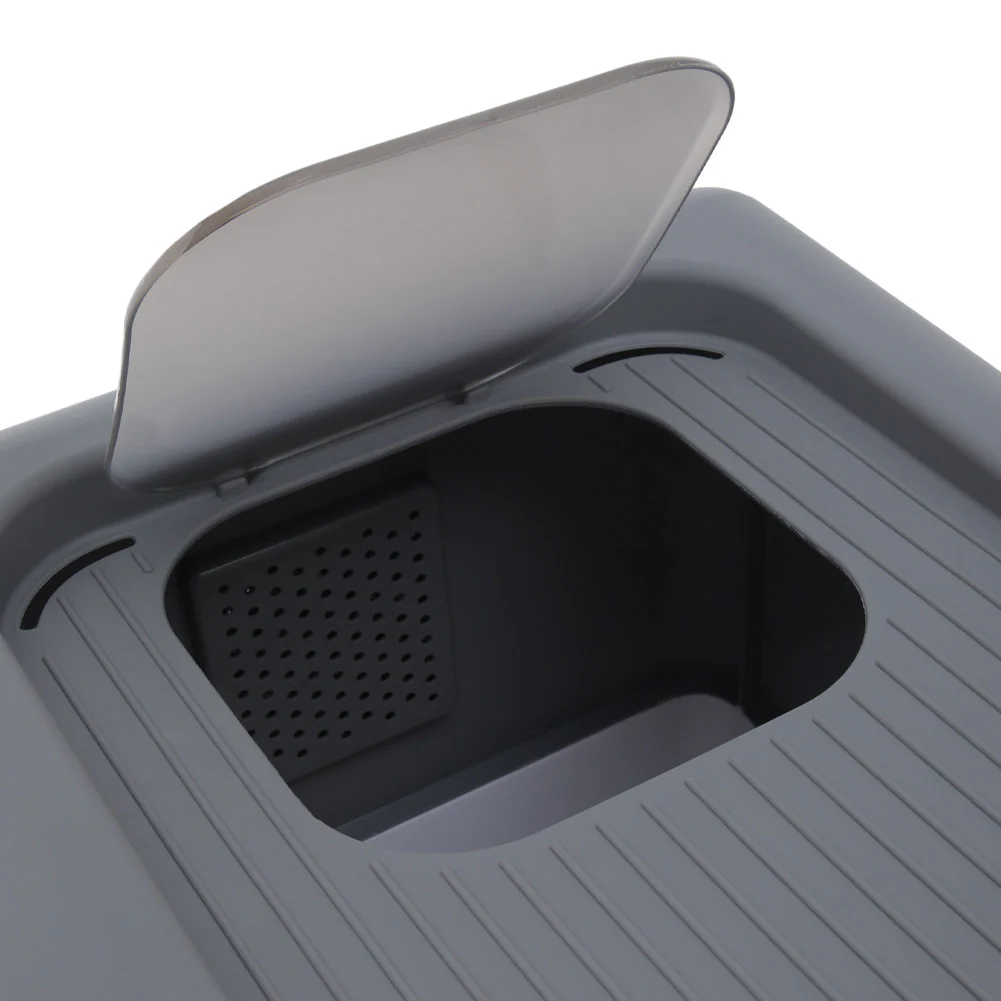 KidKid Full Enclosed Cat Litter Box In Grey - Image 5