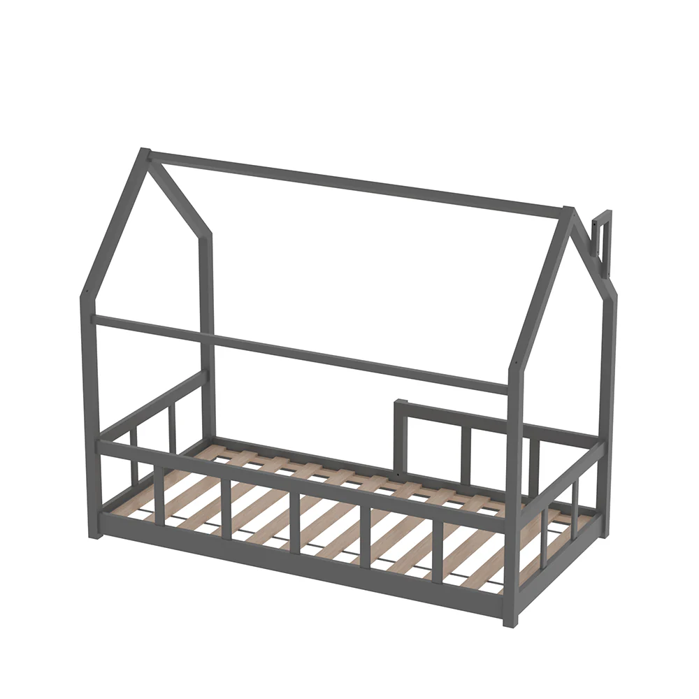 Kidkid Pine Wood House-Shaped Bed Frame - Image 3