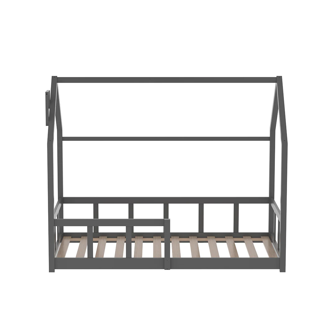 Kidkid Pine Wood House-Shaped Bed Frame - Image 4