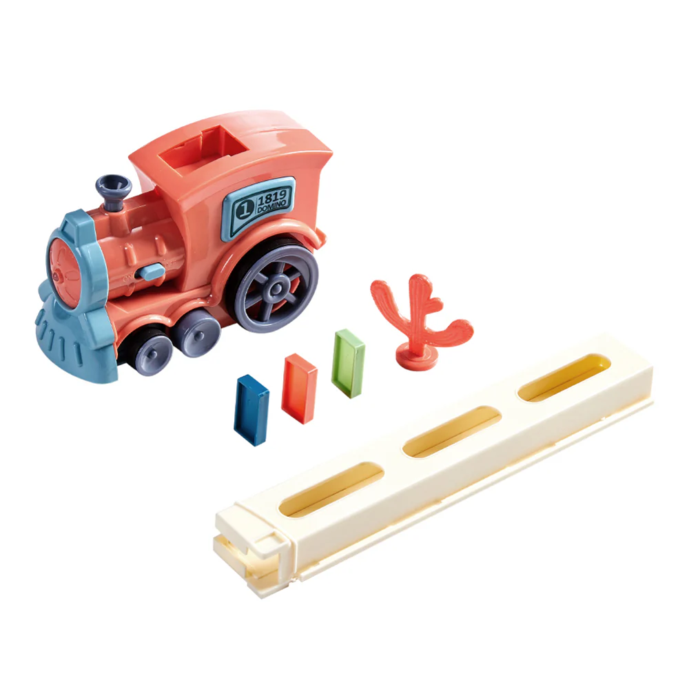 Kidkid Pink Automatic Domino Laying Train Toy With Lights For Kids - Image 7