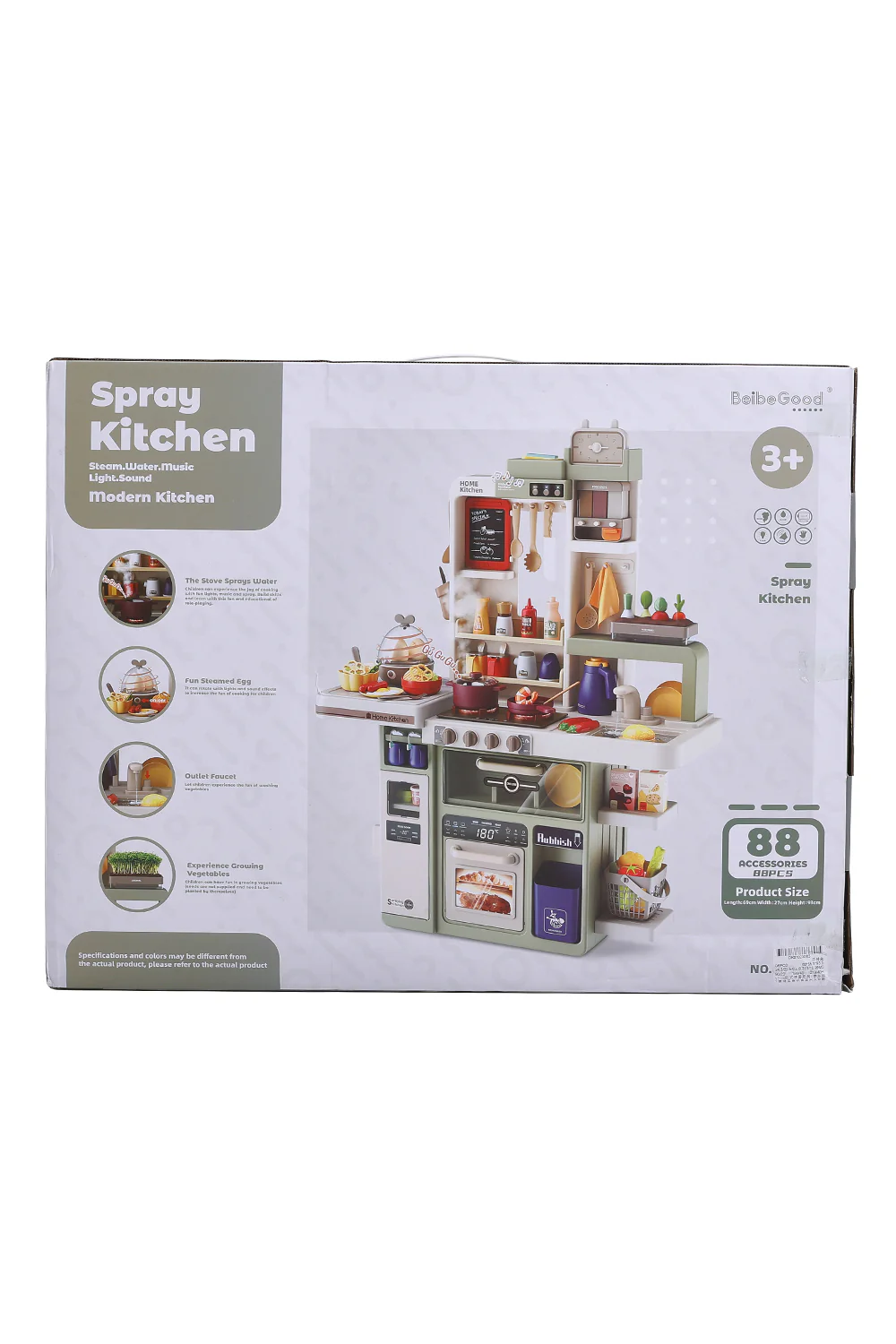 Kidkid Play Kitchen Set With 88PCS Kitchen Accessories - Image 11