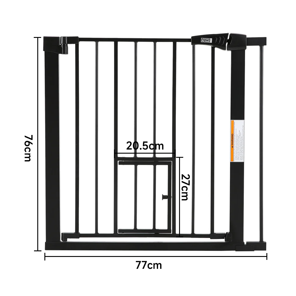 Kidkid Pressure-Fixed Stair Safety Gate with Pet Door - Image 7