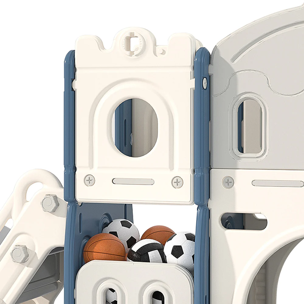 Kidkid Toddler Indoor Playground with Slide and Hoop - Image 6