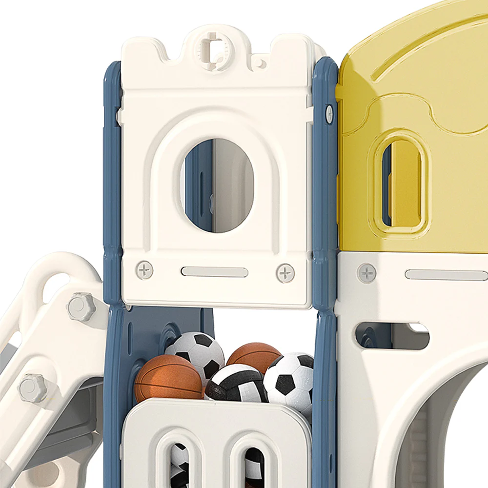 Kidkid Toddler Indoor Playground with Slide and Hoop - Image 6