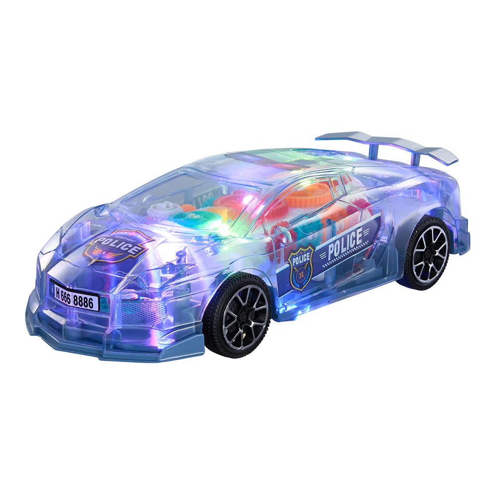 Kidkid Visible Moving Gears Police Car Toy With Light And Sound For Toddlers - Image 2