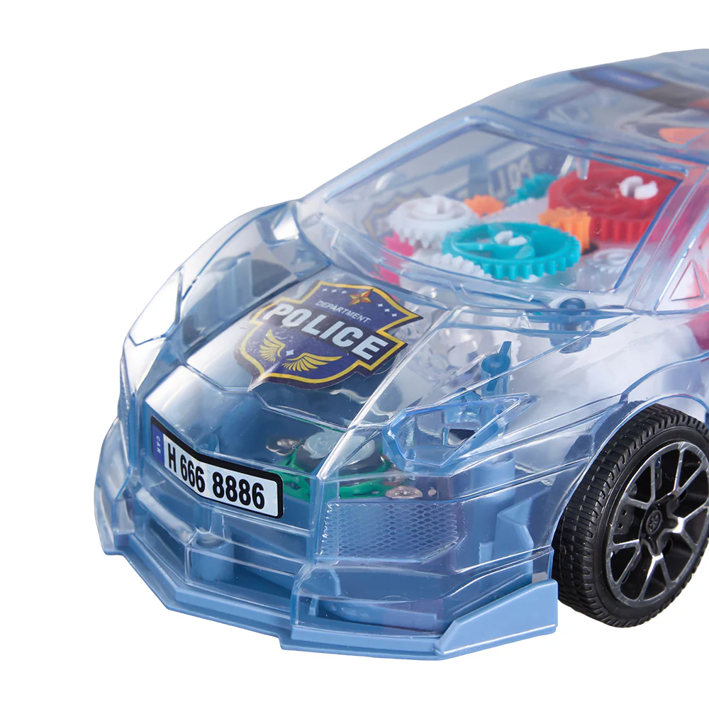 Kidkid Visible Moving Gears Police Car Toy With Light And Sound For Toddlers - Image 6