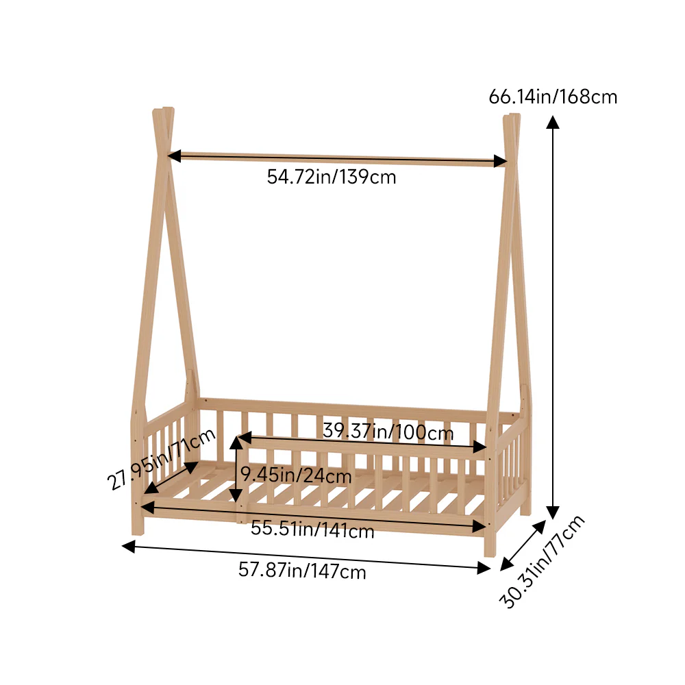 Kidkid Wooden House Bed Frame - Image 2