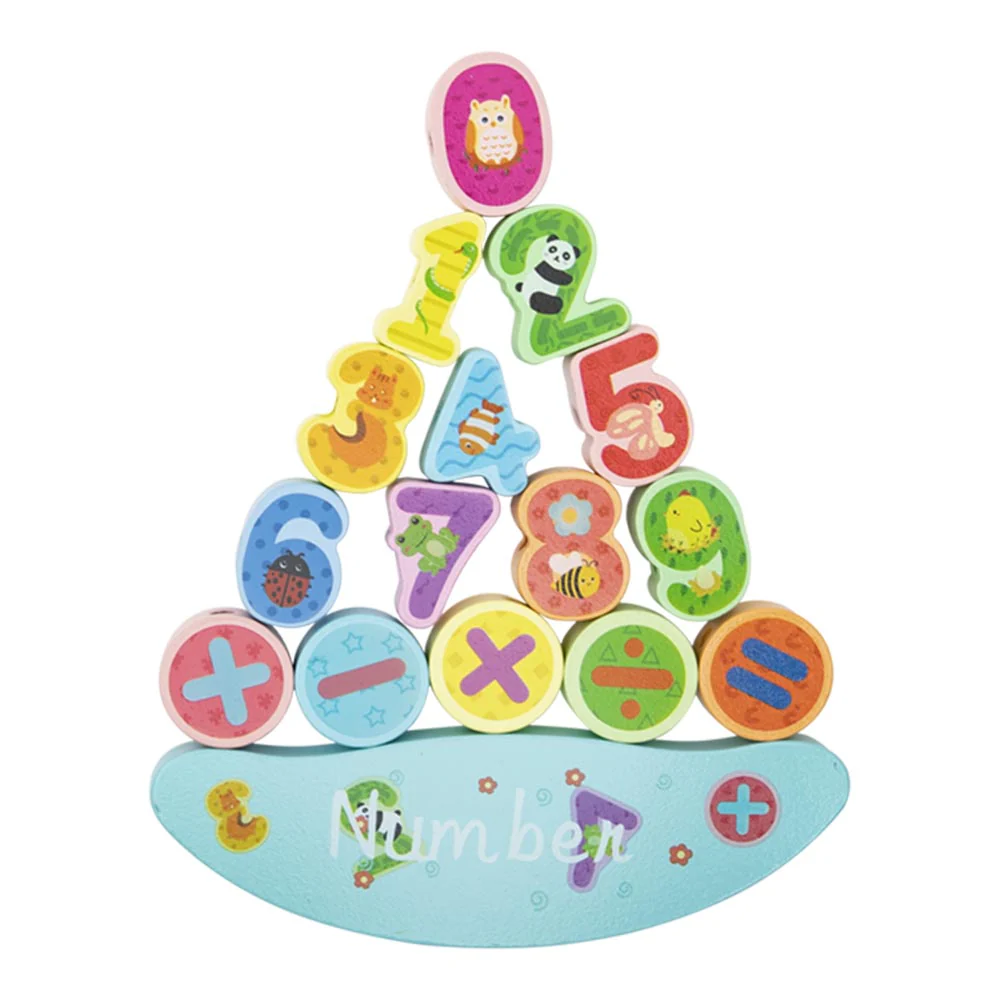 Kidkid Wooden Number Stacking and Balance Blocks for Toddlers - Image 4