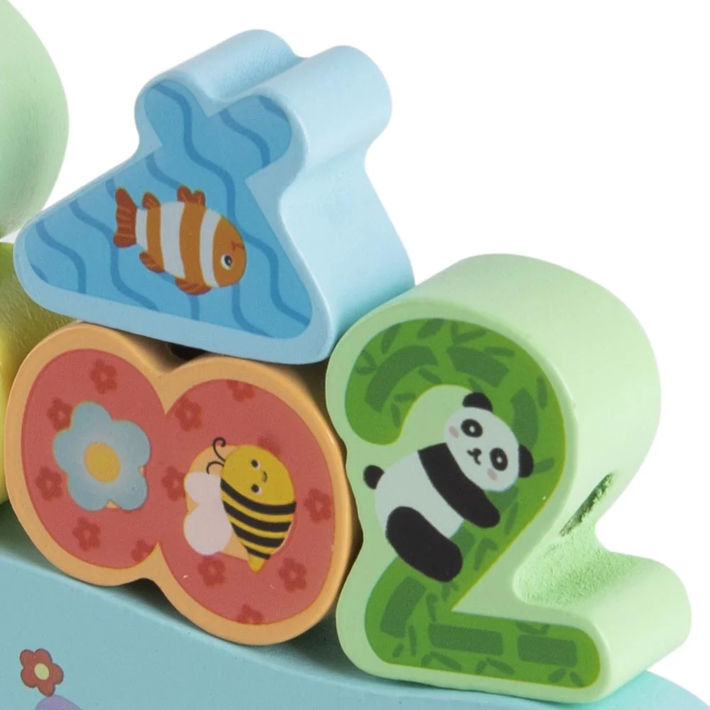 Kidkid Wooden Number Stacking and Balance Blocks for Toddlers - Image 7