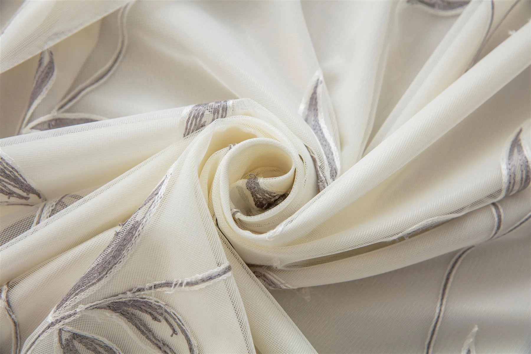 Kingleaf Embroidered Tulle Voile Pencil Pleat Taped Top Curtains - Image 5