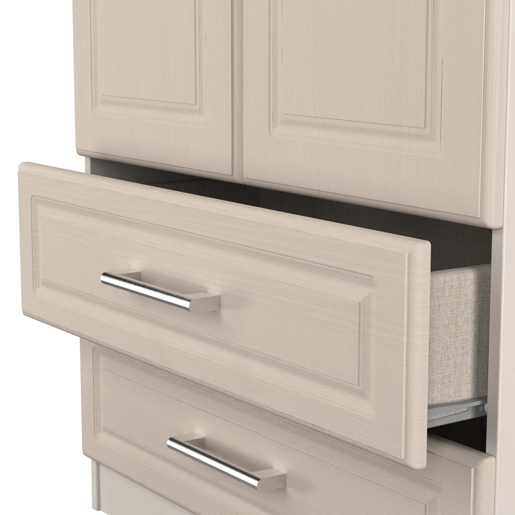 Kingston Ready Assembled 2 Door 2 Drawer Wardrobe in Kashmir Ash & Modern Oak - Image 11