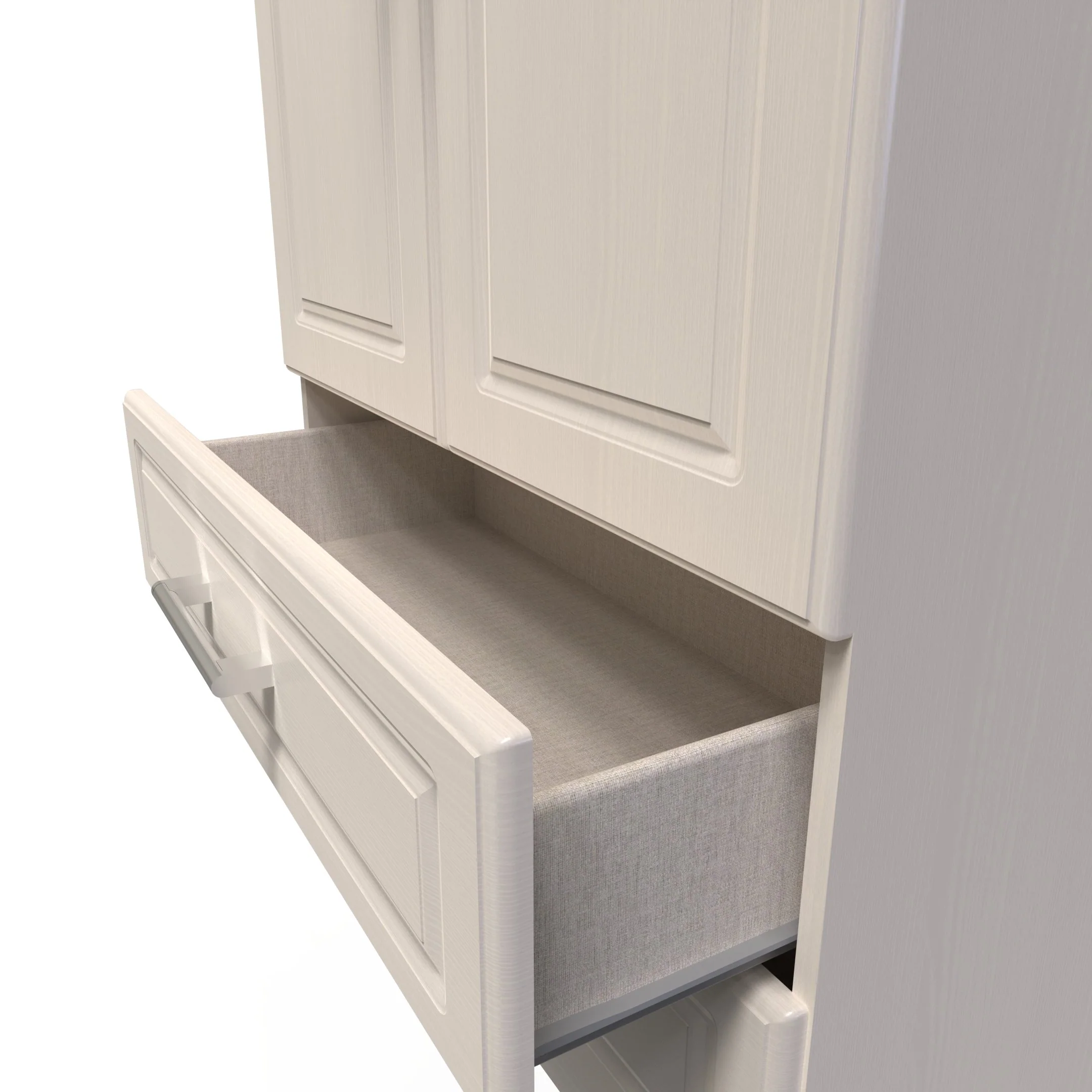 Kingston Ready Assembled 2 Door 2 Drawer Wardrobe in Kashmir Ash & Modern Oak - Image 12