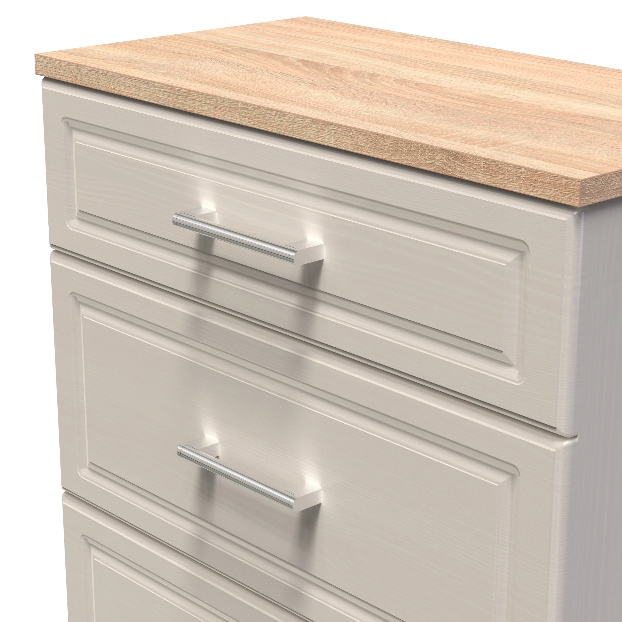 Kingston Ready Assembled 3 Drawer Deep Chest in Kashmir Ash & Modern Oak - Image 4